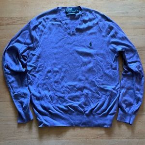 Polo Men’s Purple V-Neck Sweater